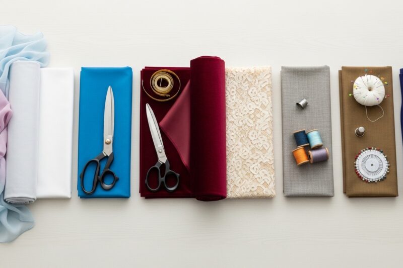 Jak dobrać tkaninę do projektu sukienki?