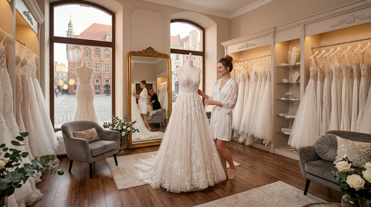 Ranking najlepszych salonów sukien ślubnych Toruń 2026 - gdzie kupić wymarzoną suknię?